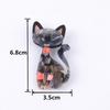 New Acrylic Cat Brooches Pins for Women Cute Animal Brooch Lapel Pins Badge Fashion Brooch Jewelry Accessories Party Gifts