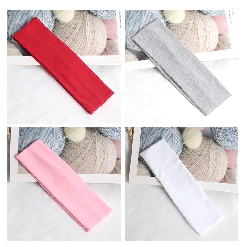 4Pcs Cotton Simple Elastic Hairbands Fashion Women Solid Color Wash Face Make-up Hair Band Vintage Sports Running Yoga Headbands