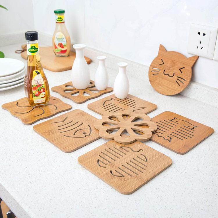 Cartoon Heat-Resistant Dining Table Insulation Mat Set: Includes Anti-Scald Mats, Placemats, Pot Mats, Bowl Mats, Plate Mats, and Coasters