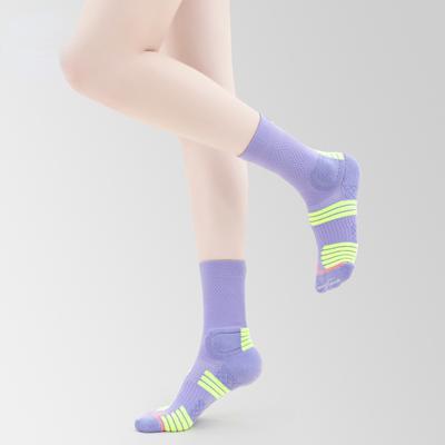 Size 35-39 Women's Mid Length Tennis Socks Towel Bottom Breathable and Odor Proof Sports Socks