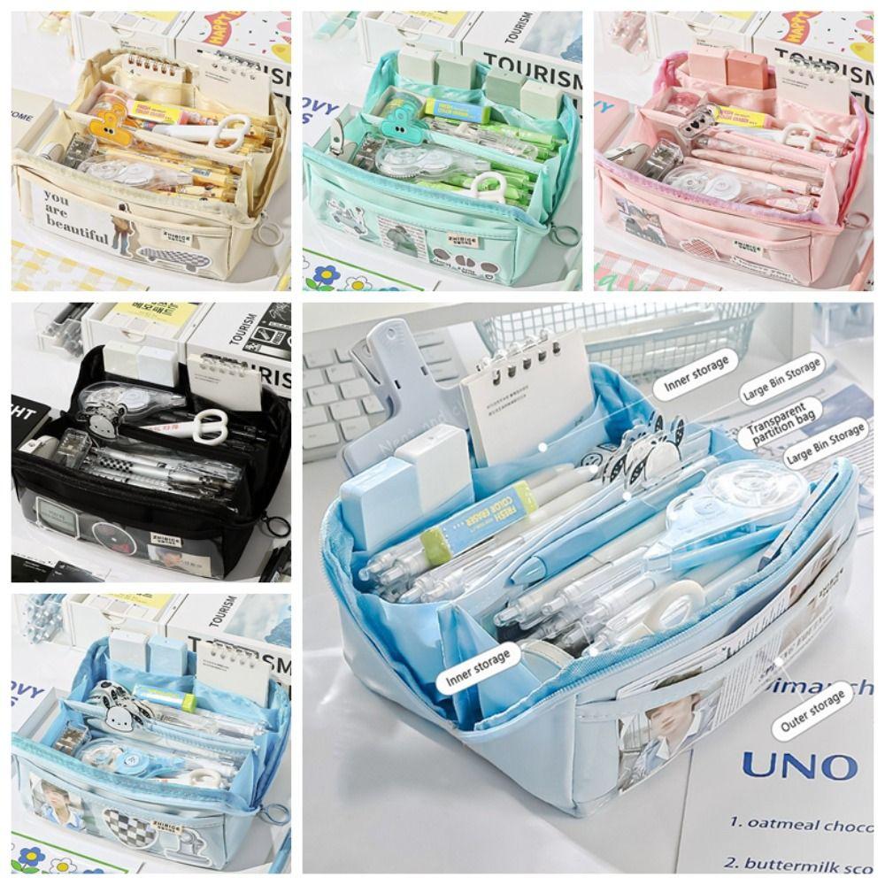 

Multilayer 10 Layers Pencil Case Prism-shaped 10 Layers Stationery Bag Children Gifts