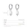 Classic Elegant Ear Buckles for Women Party Fine Jewelry Gifts 925 Sterling Silver Irregular Baroque Pearl Hoop Earrings