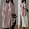 Women's Cozy Soft Sweater: Autumn-Winter 2024 Loose Mid-Length Wool Pullover