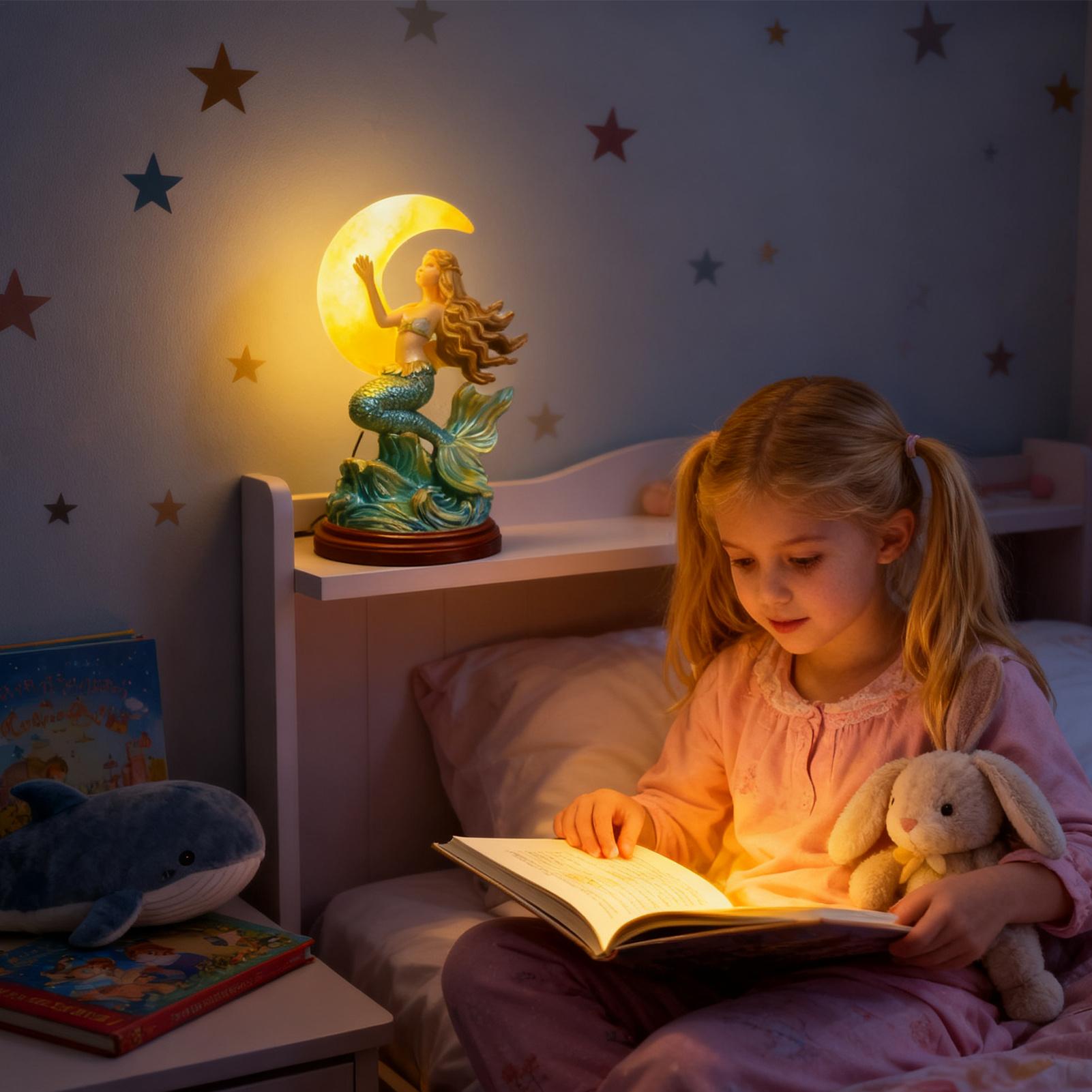 

Mermaid Lamp Resin Touch-control Mermaid Decoration Bedroom Decorative Lamp For Bedroom Nursery Home Bedside Entryway Dormitory China Mainland
