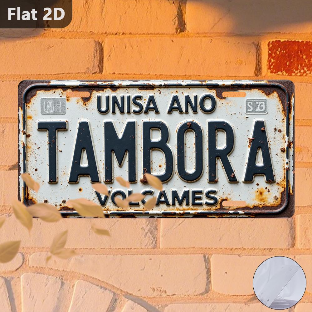 

D Flat pc Vintage License Plate for Decorative Purposes Only ( Inches X Inches) with an Australian Theme Featuring T 15x30cm(5.9x7.8inch)