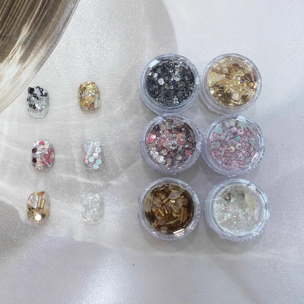 

Champagne Glitter Series: Colorful Japanese & Korean Irregular Nail Art Decorations