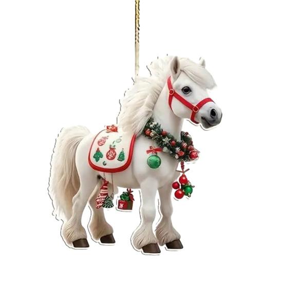

Yousheng Лошадь Рождественское украшение 2D Акриловая Лошадь Украшения на Рождественскую елку Конный подарок для женщин Девушек Любителей лошадей A