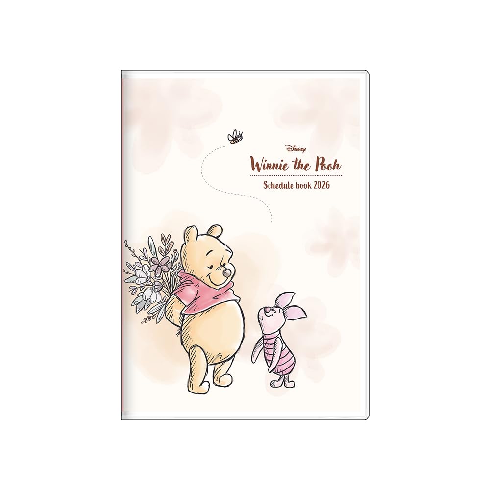Sunstar Stationery Disney Planner 2026 Monthly B6 Winnie the Pooh Flower S2958880