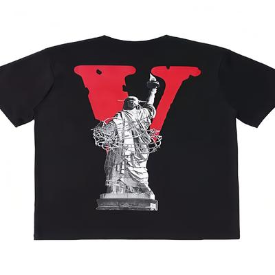 Big V Letter Shirts,Men's Graphic Print T- Shirt Hip Hop Tee,Crew Neck Tee Tops For Men Women