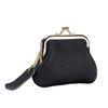 Cow Leather Kiss Lock Leather Wallet Keys/Lipsticks/Earphone Small Item Bag Mini Coin Purse  Women