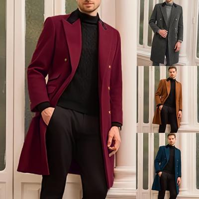 Neu Große Größe Wollmantel männer Casual Mantel Fett und Geeignet