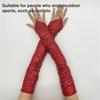 1pair Reflective Sequins Gloves Glitter Long Gloves Comfortable Breathable Glove for Costume Parties