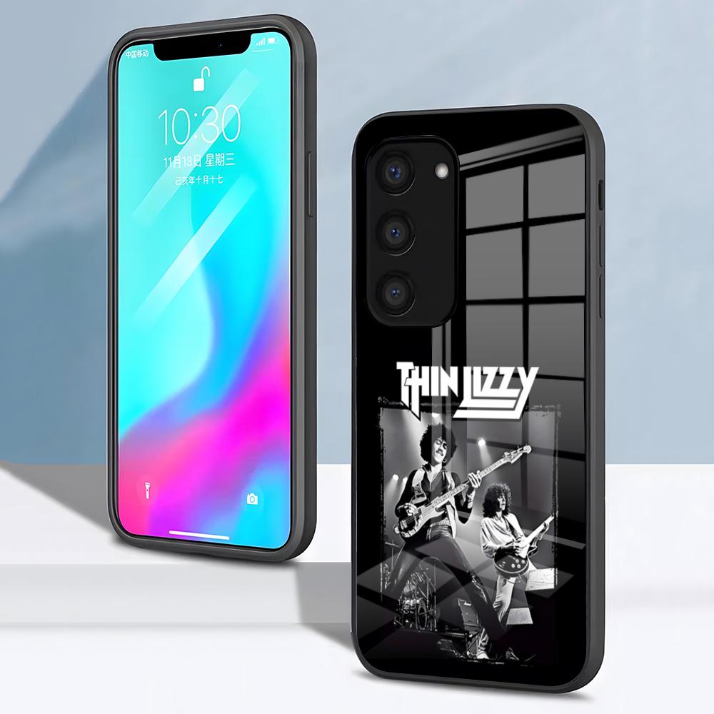 

Rock Band T-Thin LizzyS Phone Case For Samsung S26 S25 S24 FE S23 S22 S21 Plus S20 Ultra Note20Ultra Black Glass Cover Galaxy S25 FE