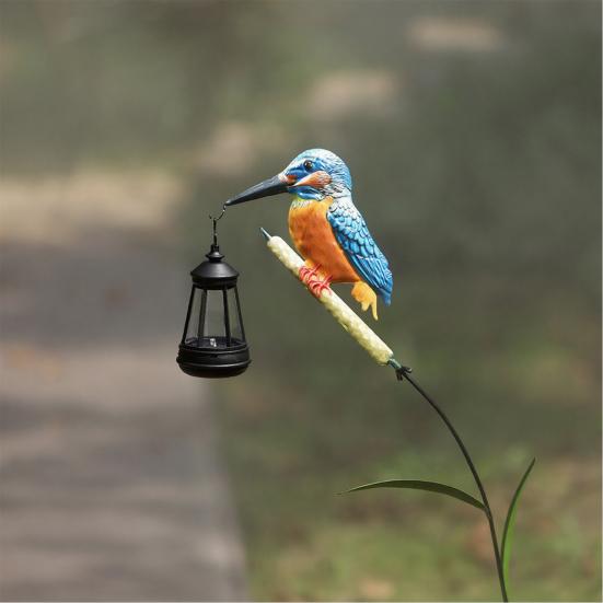 Solar Hummingbird Light with Stake Weather-resistant Solar Bird Decorative Lantern Waterproof Outdoor Garden Yard Pathway Patio Lawn LED Lamp