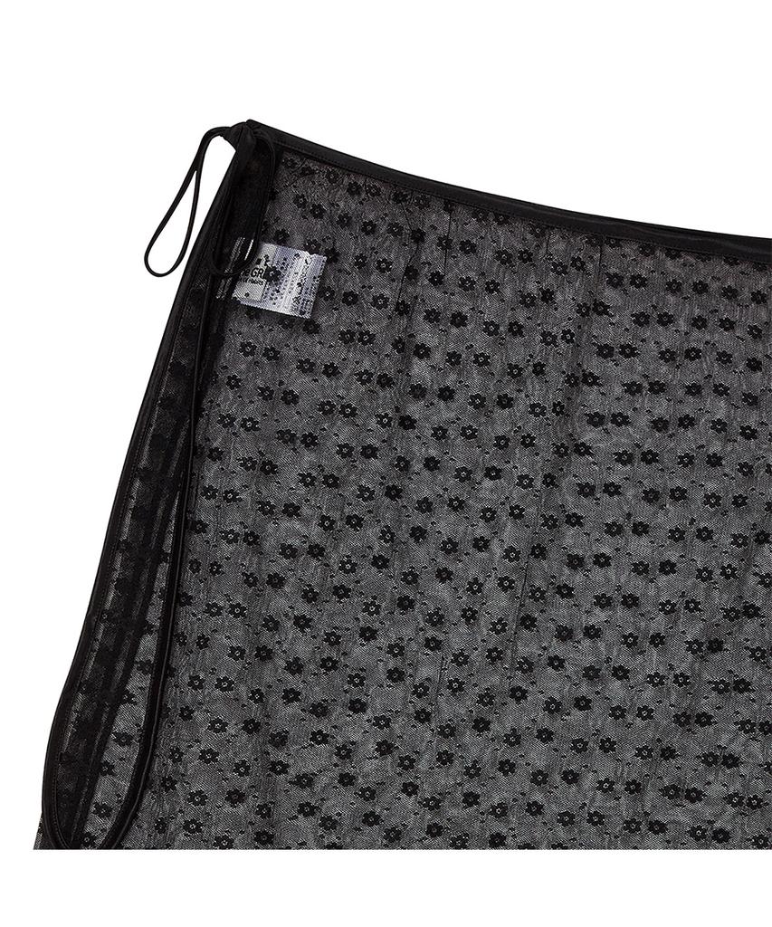THE GREEN LAB Lace Layered Wrap Skirt [Black]