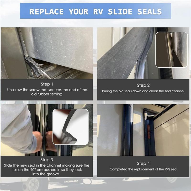 2025 Trend RV Slide Out Wiper Seal Rubber Seal Weather Stripping For Rvs Rubber Slideout Seal (Clip On) 25'