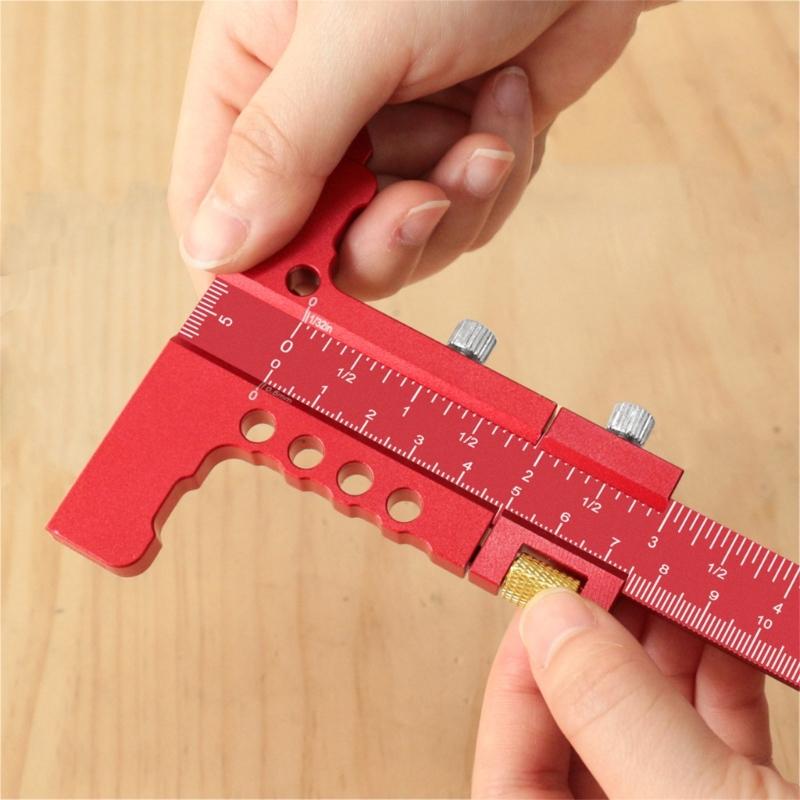 Professional Aluminum Sliding T Square Ruler High Precisions Measuring Tool For Woodworking And Crafting