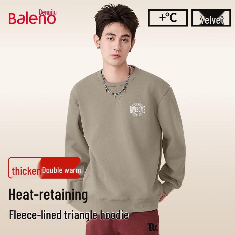 

Baleno Men s Fleece Lined Heavyweight Round Neck Sweatshirt XL