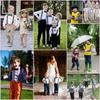 Kids Braces Bow Tie Set, 2.5cm Elastic Adjustable 60cm Y-Back Clip-on Suspenders, Formal Classic Pre-Tied Bowties for 1-9 Years Olds Boys Girls