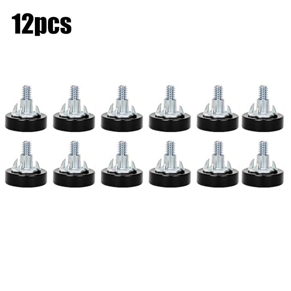 

12 шт. Регулируемые ножки для выравнивания мебели Защищают пол Снижают шум Ножки для дивана, шкафа, стола, стула Выравнивающая накладка Противоскользящее основание