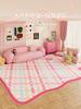 Dopamine Color Bedroom Decor Pink Carpet Large Area Carpets for Living Room Fluffy Soft Children's Mat Thick Plush Cloakroom Rug