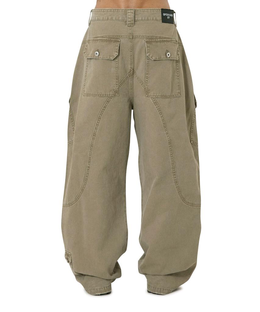 Opeunyadeu(Owai) Washed Panel Cargo Pants - Beige