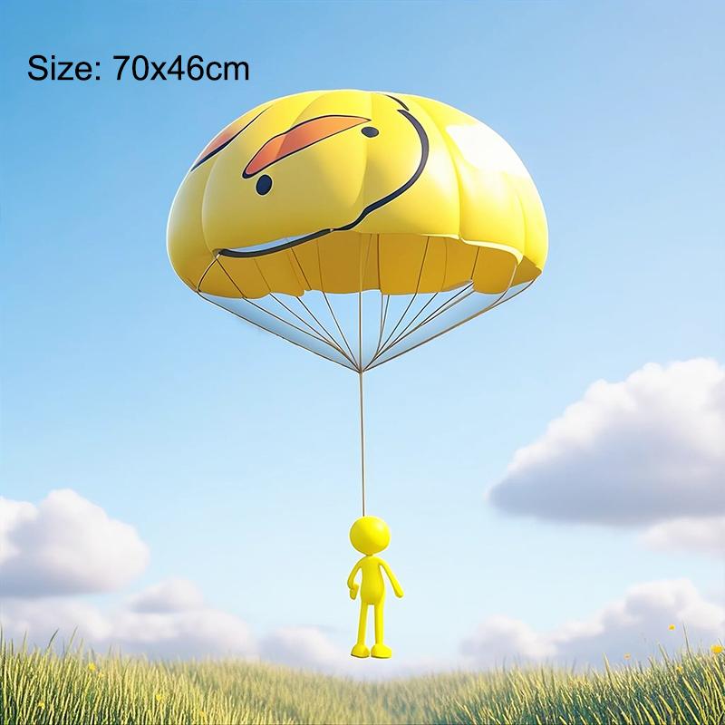 

1Pcs Hand Throwing Parachute Kids Outdoor Funny Toys Game Play Toys For Children Fly Parachute Sport With Mini Soldier Toys 45cm жёлтый