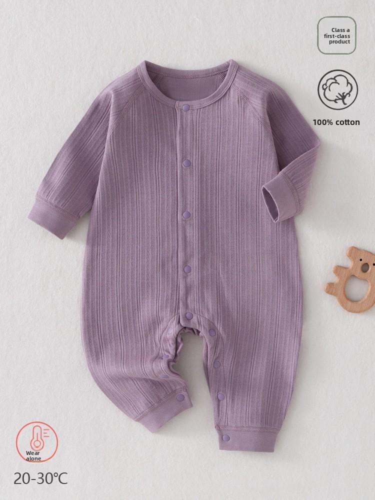 Newborn Cotton Knit Romper With Detachable Hood For Baby Boys And Girls