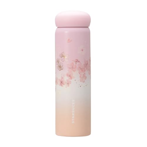 Starbucks SAKURA 2025 Stainless Steel Bottle, Pale Pink Gradient, 355ml, Cherry Blossom Design, Tumbler, Coffee, Starbucks Pink, Water Bottle, Gift