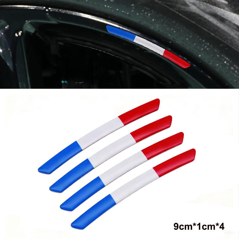 4 PCS Aluminum Decorative Stickers For Car Wheels For Upgrading National Flag Accessories