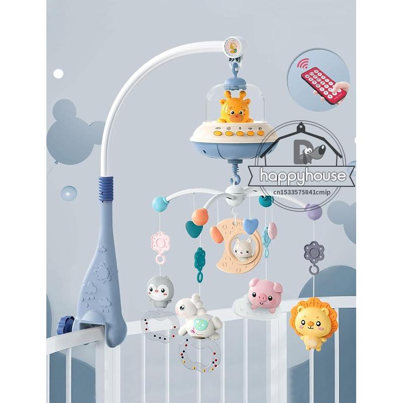 1PC Musical Baby Crib Mobile with Lights Music Projection for Infants Remote Control Crib Toys for Newborn Baby Mobile for Crib Toys