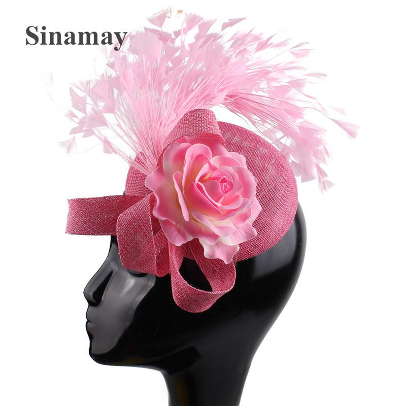 

Sweet Wind Princess Court Banquet Hair Accessories Noble Wine Party Elegant Feather Gift Hat Headdress Hand