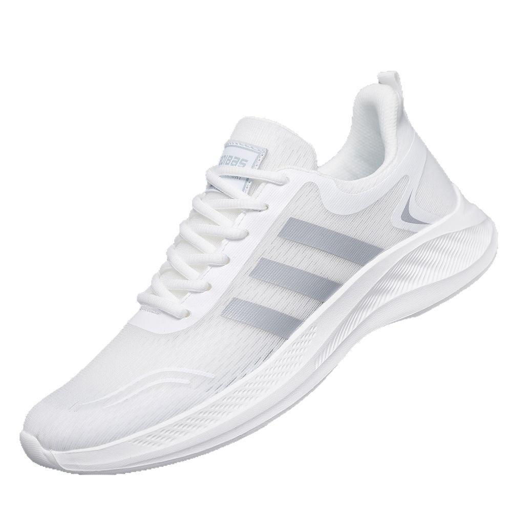 Men's and Women's Same Mesh Breathable Sneakers Classic Three-bar Lightweight Running Sneakers Fashion Versatile Student Shoes