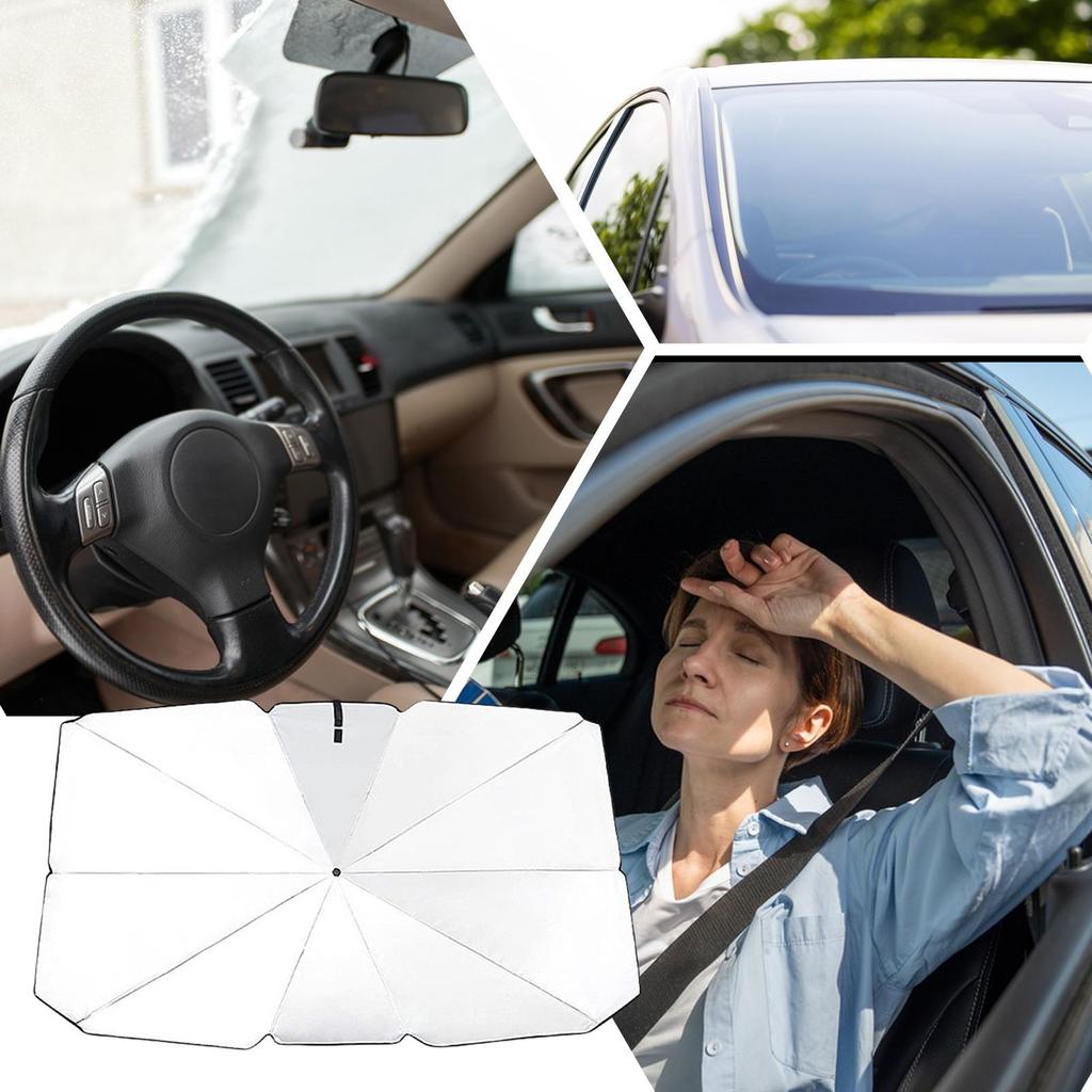 Car Windshield Sun Shade Automotive Interior Sun Protection Retractable Anti-UV Privacy Screen Heat Reduction for Driver Hot
