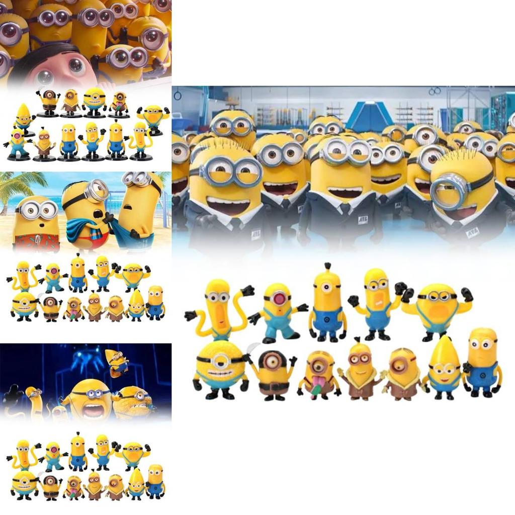 Adorable Minion Figures Set 12 Pieces Perfect For Collectors And Kids Gifts