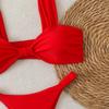 Solid Color Sexy Two-Piece Bikini - Women's Swimwear