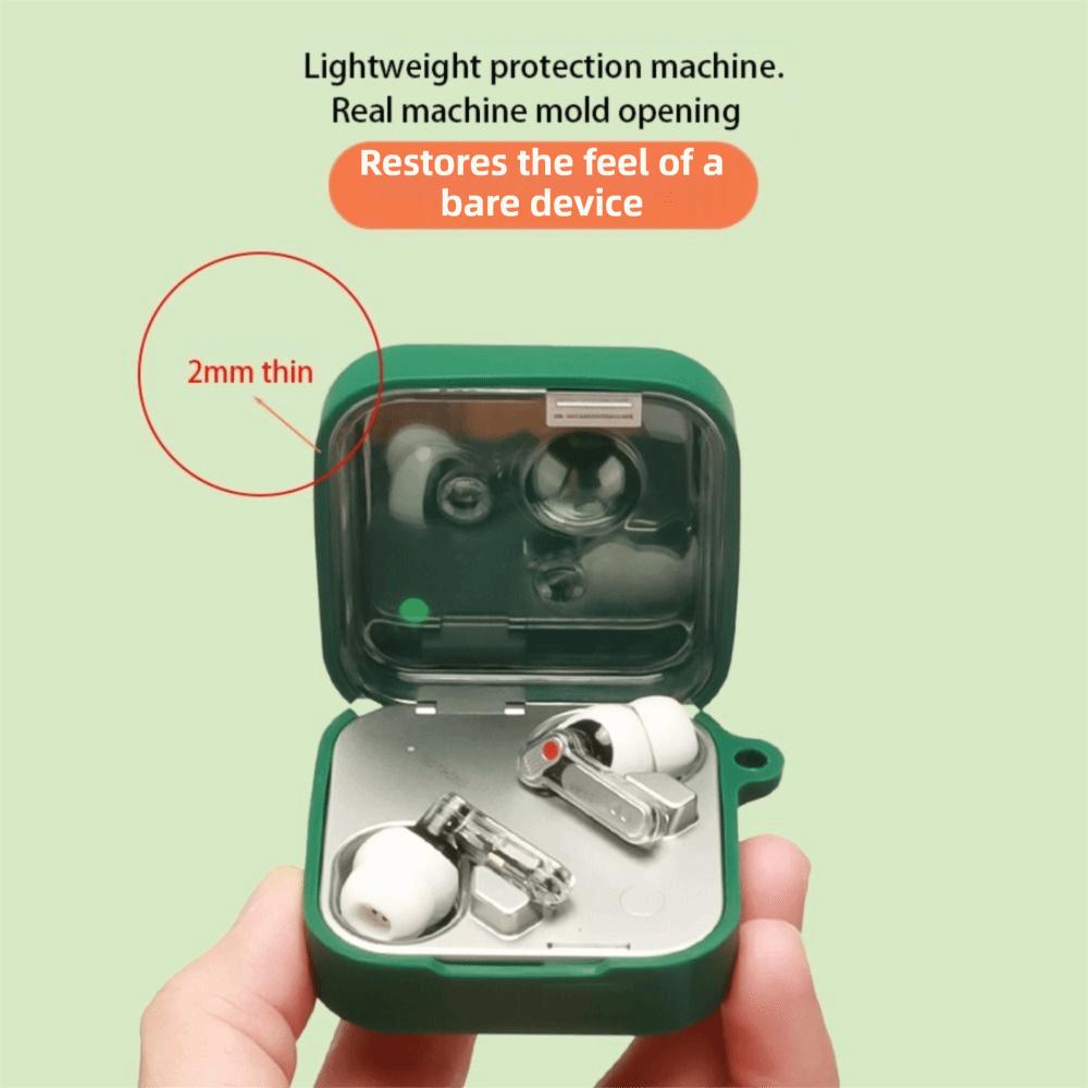with Keyring Earphone Case Silicone Headphone Protective Case Charging Box Shell for Nothing Ear 3