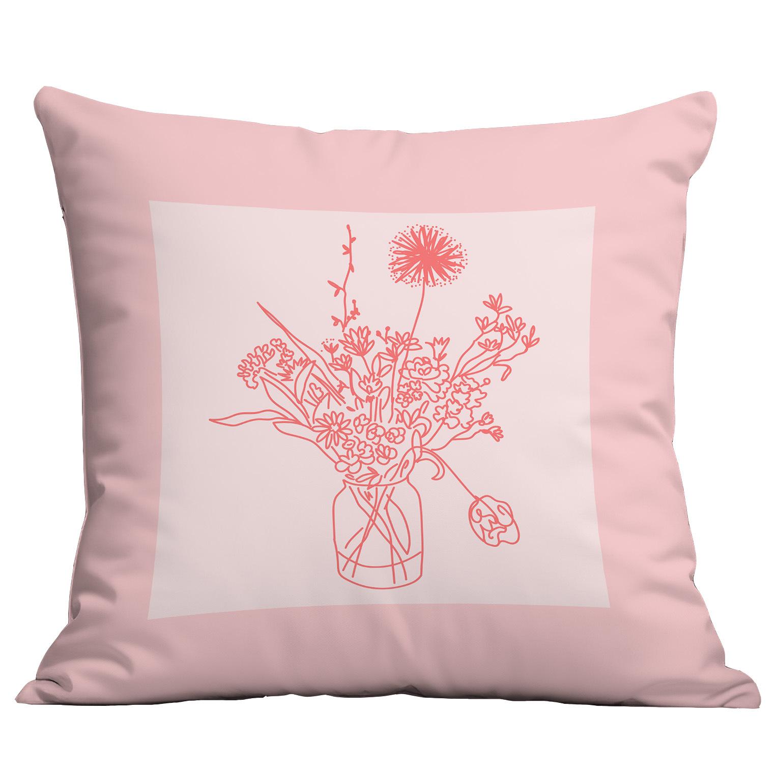 Новая двусторонняя наволочка с цветочным абстрактным принтом для дома, гостиной, дивана, подушки 45 * 45Cm