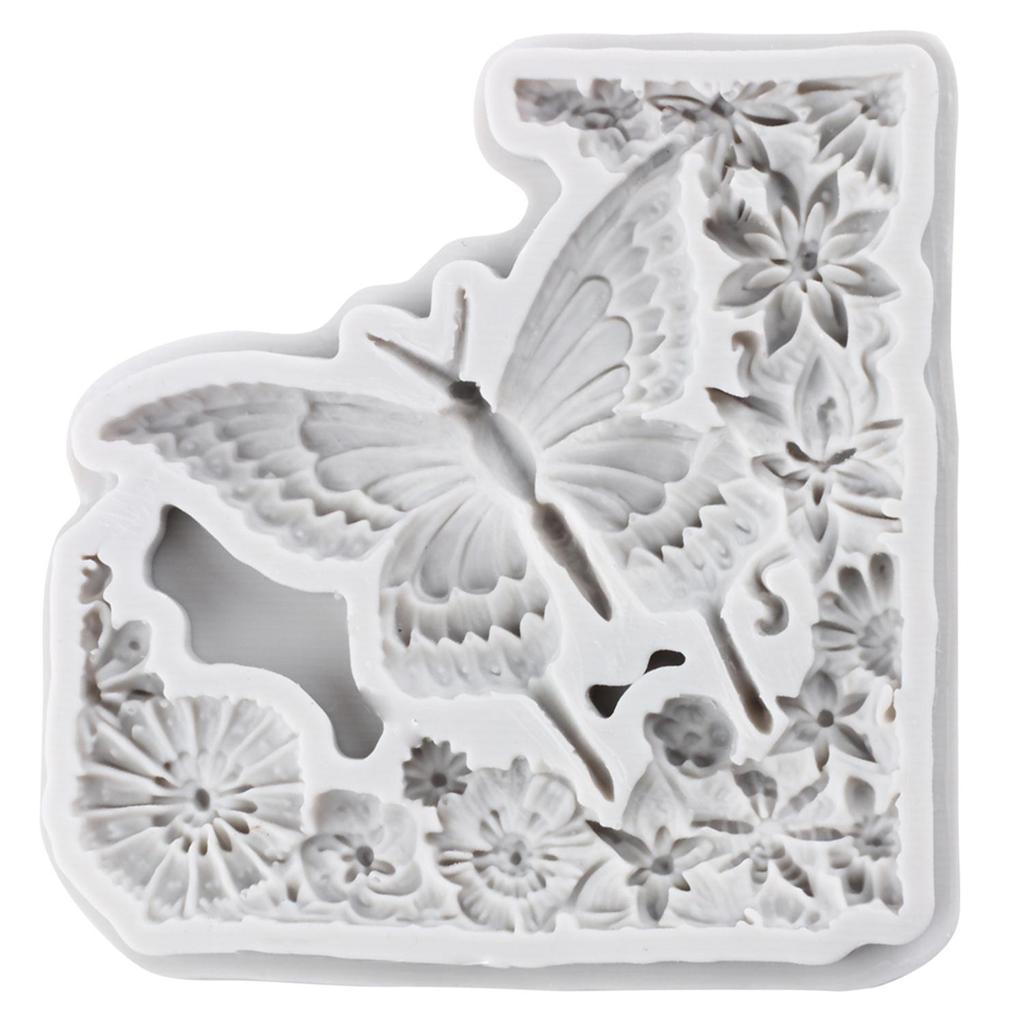 Butterfly Silicone Molds Rose Flower Fondant Mold Cake Decorating Tools Cupcake Topper Chocolate Candy Craft Gum Paste Polymer Clay