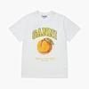 Ganni T3529 151 Peach Logo Print Women S Short Sleeve Tee