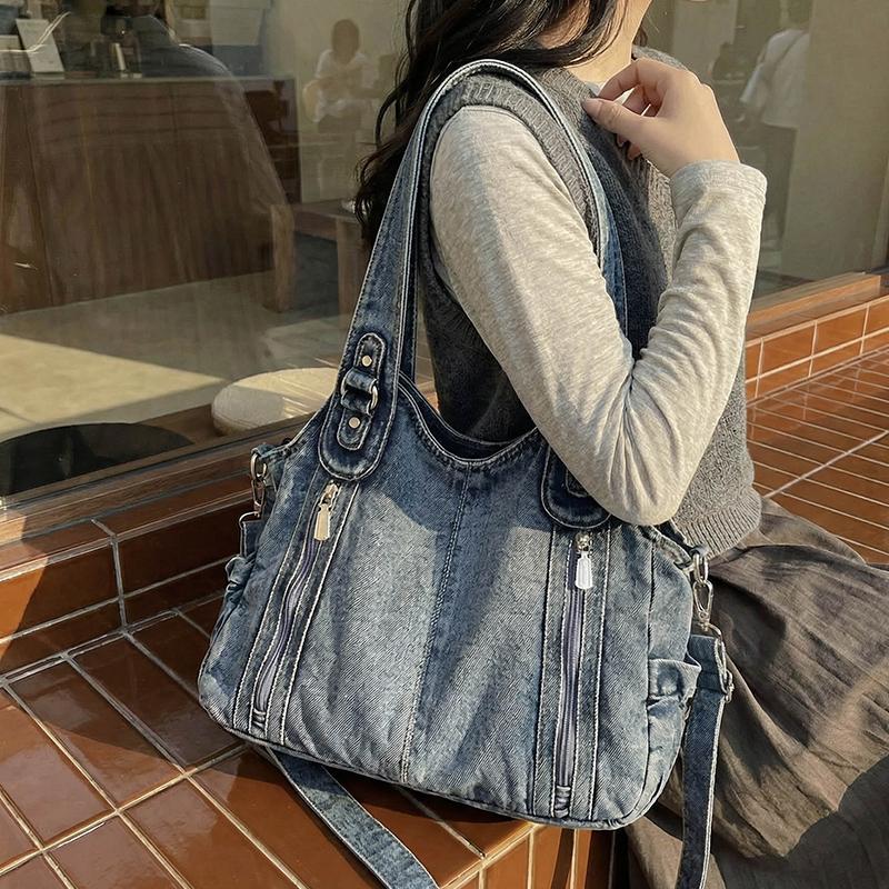 Denim Bag Shoulder Bag Large Capacity Women's Tote Bag Crossbody Bag