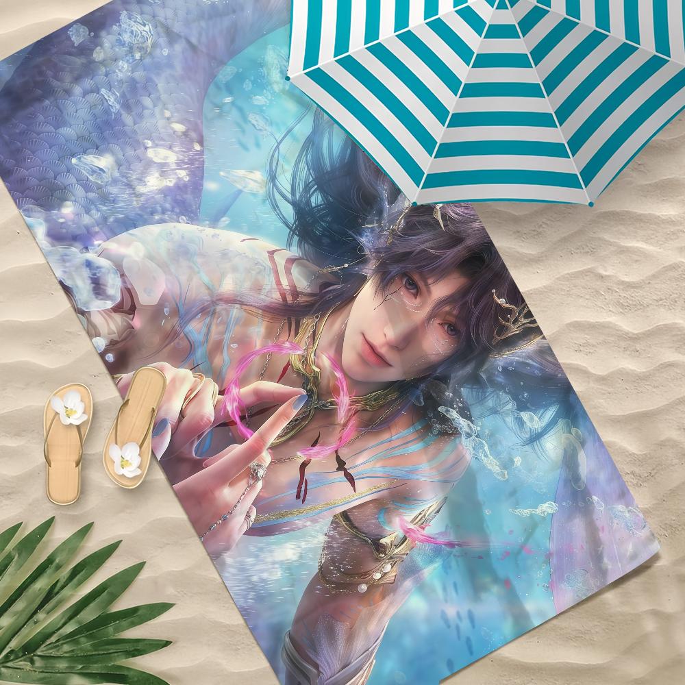 Game Love and Deepspace Rafayel cool Towel Beach Towel Oversized Quick Dry Towel Absorbent Soft Swim BeachTowels for Men Women