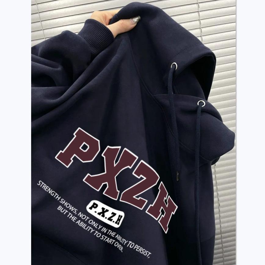 Korean Hip Hop Oversized Fleece Hoodie - Unisex AutumnWinter Style XL suggest for 131-145 lbs 2397₽
