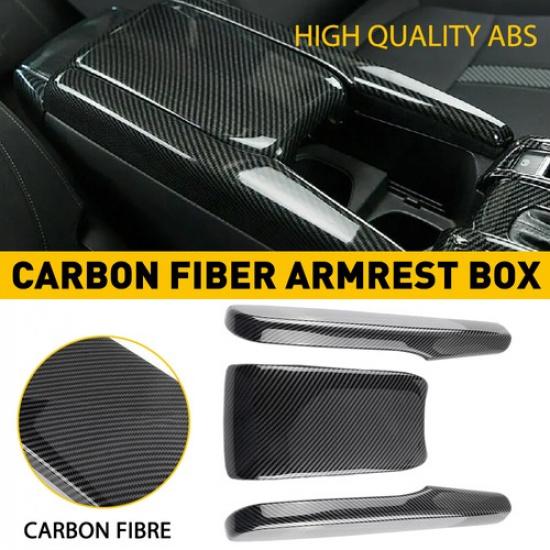 For 2016- Honda Civic 10Th Carbon Style Armrest Box Cover Center Console H