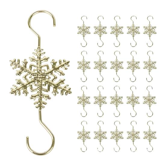 5/10Pcs Christmas Hook Snowflake Design Stainless Steel Hooks Winter Theme Home Holiday Decor Accessory