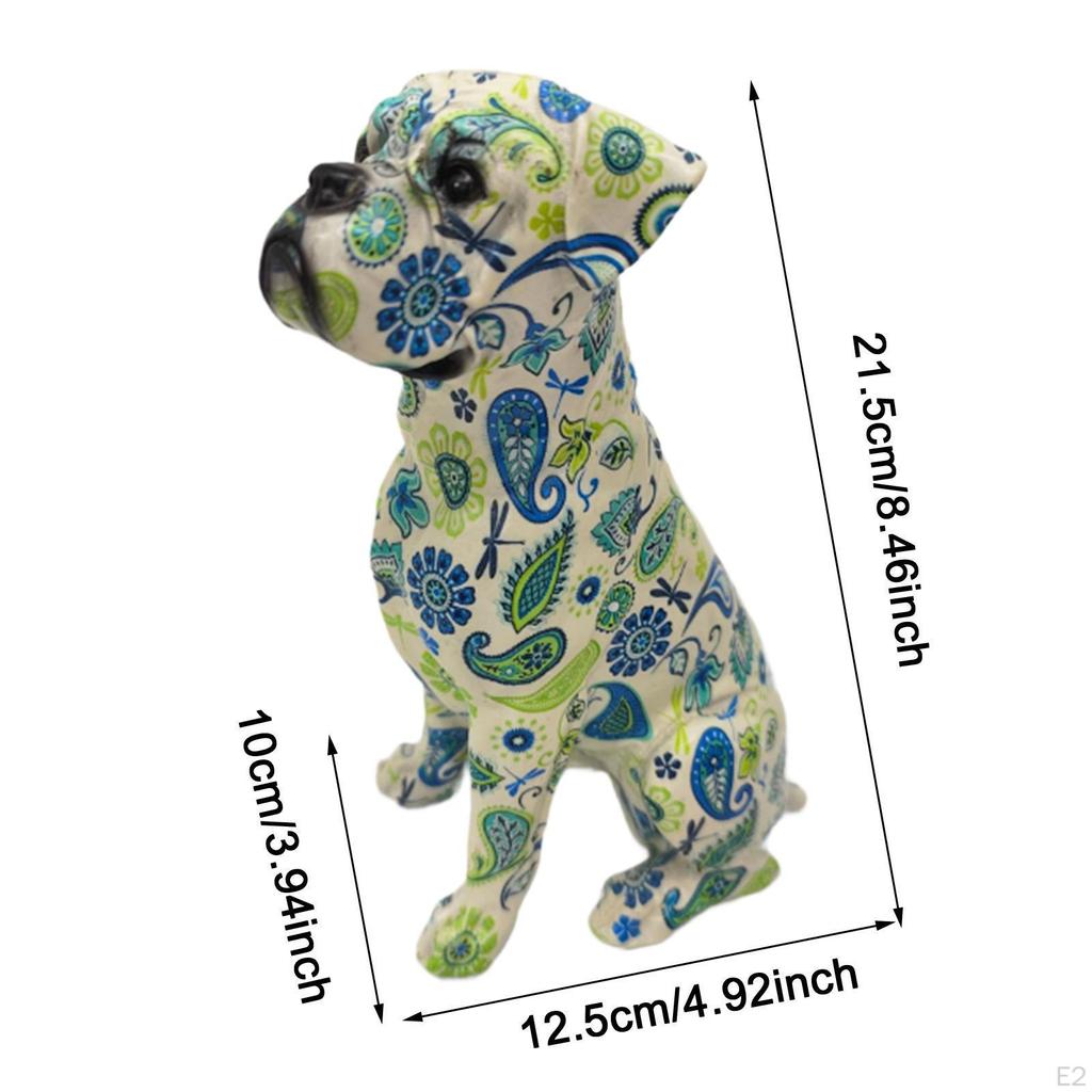 Hundfigur Skulptur för Hem Mittpunkt Dekoration