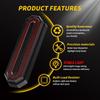 Dual-Color 45 LED Tail Light for Pickup Trucks: Combination Brake and Sequential Turn Signal Light, 12-24V.