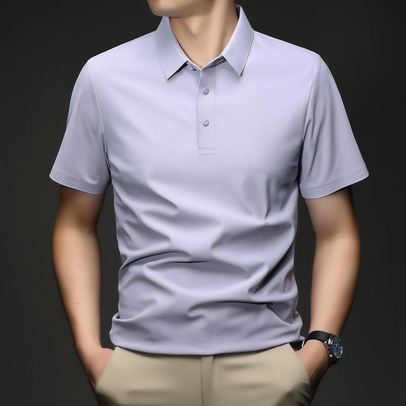 Summer Short Sleeve Polo Shirt Men's Business Casual Lapel Collar Versatile Sports T-Shirt