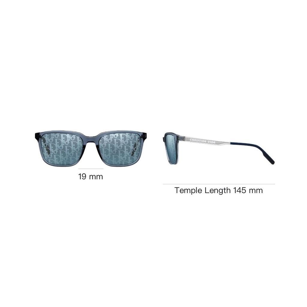 Dior Logo Rectangular Sunglasses Unisex Sunglasses Transparent Navy-Blue DTAGSUXT33B8