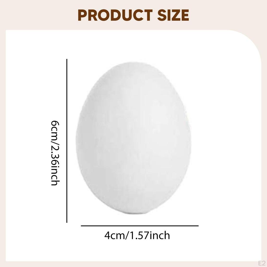 25 Pieces Easter Egg DIY Kit Crafting Supplies Unfinished Smooth Artificial Eggs for Hanging